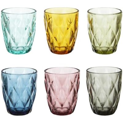 KASANOVA SET MED 6 GEMMA VATTENGLAS ML 280 FLERFÄRGADE GLAS KASANOVA SET MED 6 GEMMA VATTENGLAS ML 280 FLERFÄRGADE GLAS