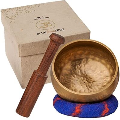 Ohm Store Tibetansk sång skålset – meditation ljudskål handgjord i Nepal för helande och mindfulness (9,5 cm skål med presentask) Ohm Store Tibetansk sång skålset – meditation ljudskål handgjord i Nepal för helande och mindfulness (9,5 cm skål med presentask)