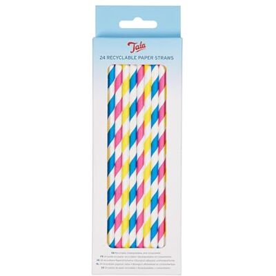 Tala pastell papper sugrör Tala pastell papper sugrör
