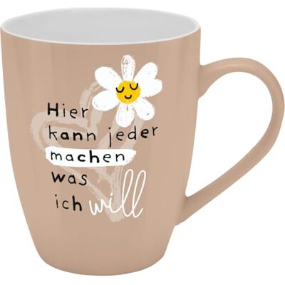 H:)PPY life Kopp med motivtryck 'Här kan alla göra vad jag vill", med banderoll H:)PPY life Kopp med motivtryck 'Här kan alla göra vad jag vill", med banderoll