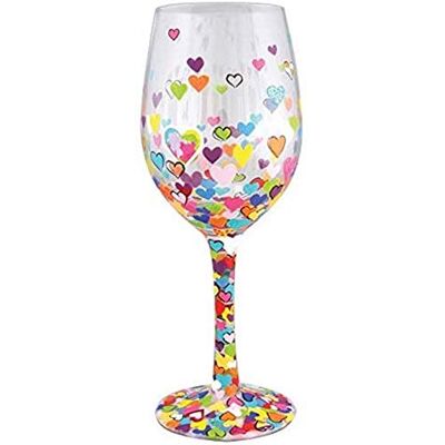 Lolita "Hearts-A-Million" vinglas, 300 milliliter, flerfärgad Lolita "Hearts-A-Million" vinglas, 300 milliliter, flerfärgad