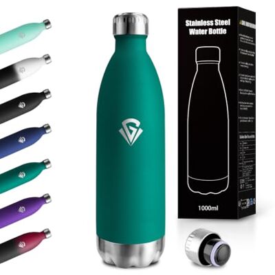 JAPORIA 1 000 ml Termisk Flaska, Bärbar Bpa-fri, läckagesäker Hermetik, Enkel Tvätt, Perfekt för resor, Gym, Yoga, Vandring JAPORIA 1 000 ml Termisk Flaska, Bärbar Bpa-fri, läckagesäker Hermetik, Enkel Tvätt, Perfekt för resor, Gym, Yoga, Vandring
