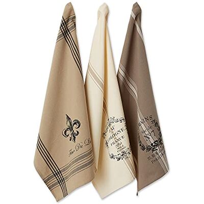 DII fransk stil bordsskiva kökssamling, diskhandduksset, 18 x 28, blandade franska korn, 3 delar DII fransk stil bordsskiva kökssamling, diskhandduksset, 18 x 28, blandade franska korn, 3 delar