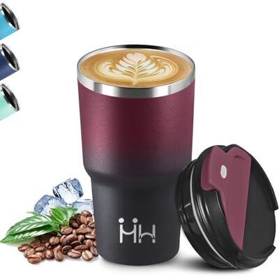 Mujigaga Termisk mugg, 20 oz kaffe termos, BPA-fri, håller varm i 6 timmar/kall 8 timmar, termosflaska, läckagefri, termos, vakuumisolerad, för arbete, café, camping, hem Mujigaga Termisk mugg, 20 oz kaffe termos, BPA-fri, håller varm i 6 timmar/kall 8 timmar, termosflaska, läckagefri, termos, vakuumisolerad, för arbete, café, camping, hem