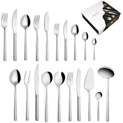 Cristema Cutelarias de Excelência Cristema 130 stycken set 12 personer serie Dakar glänsande rostfritt stål 18/10 Cristema Cutelarias de Excelência Cristema 130 stycken set 12 personer serie Dakar glänsande rostfritt stål 18/10