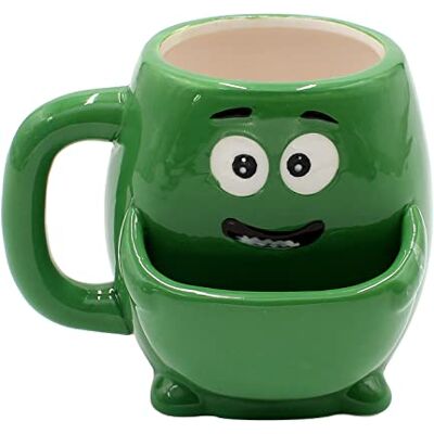 Dekohelden24 Kaffekopp kaffekopp med kakfack av keramiskt motiv: grönt monsterstorlek: ca H/Ø: 10 x 7 cm/kapacitet: 300 ml, 10 cm Dekohelden24 Kaffekopp kaffekopp med kakfack av keramiskt motiv: grönt monsterstorlek: ca H/Ø: 10 x 7 cm/kapacitet: 300 ml, 10 cm