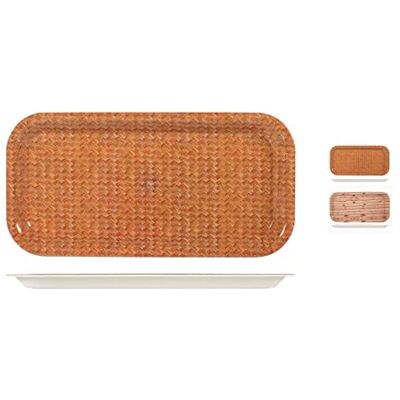 H&H 7199640 Rektangulär bricka, Polypropylen, Trädekoration, 40 x 20 cm, Plast H&H 7199640 Rektangulär bricka, Polypropylen, Trädekoration, 40 x 20 cm, Plast