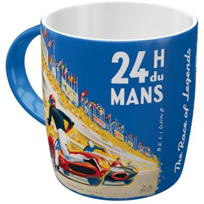 ART Kaffemugg i retrostil, 330 ml, 24h Le Mans – Racing Poster Blue – Presentidé för motorälskare, Official License Product (OLP), kopp av keramik, vintagedesign ART Kaffemugg i retrostil, 330 ml, 24h Le Mans – Racing Poster Blue – Presentidé för motorälskare, Official License Product (OLP), kopp av keramik, vintagedesign