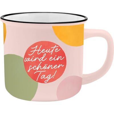 GRUSS & CO XL-mugg motiv idag Favoritmugg av porslin, kopp med ordspråk, 55 cl, med presentbanderoll födelsedagspresent 74180 GRUSS & CO XL-mugg motiv idag Favoritmugg av porslin, kopp med ordspråk, 55 cl, med presentbanderoll födelsedagspresent 74180