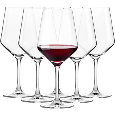 Glasmark KROSNO 1992 Rött vinglas set klart glas diskmaskinssäker 6 stycken 580 ml Glasmark KROSNO 1992 Rött vinglas set klart glas diskmaskinssäker 6 stycken 580 ml