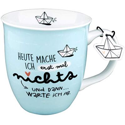 H:)PPY life H:) PPY life kopp med motiv "First mal Ingenting" kaffekopp, porslin, 40 cl kopp med ordspråk, gåva 46259 H:)PPY life H:) PPY life kopp med motiv "First mal Ingenting" kaffekopp, porslin, 40 cl kopp med ordspråk, gåva 46259