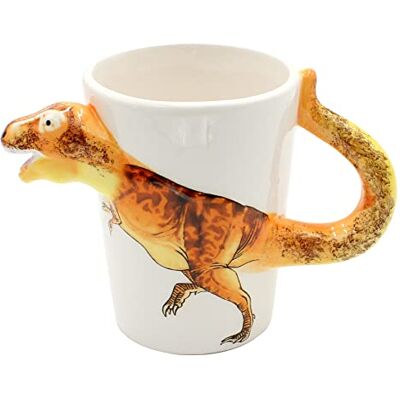 Dekohelden24 Kaffekopp kaffekopp med dino av keramik – motiv: T-Rex – storlek: ca H/Ø: 11 x 7 cm/kapacitet: ca 300 ml Dekohelden24 Kaffekopp kaffekopp med dino av keramik – motiv: T-Rex – storlek: ca H/Ø: 11 x 7 cm/kapacitet: ca 300 ml