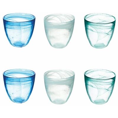 Tivoli Set med 6 glas välvda vattenglas 280 ml gradient yta Alabaster Ocean Tivoli Set med 6 glas välvda vattenglas 280 ml gradient yta Alabaster Ocean
