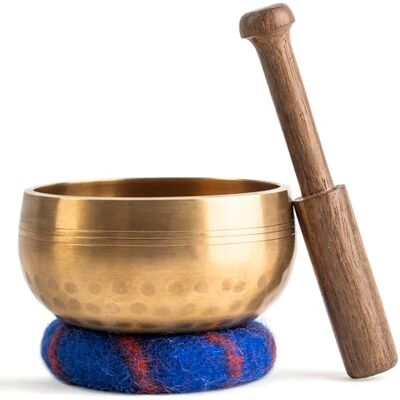 Ohm Store Tibetansk sång skålset – meditationsljud skål handgjord i Nepal för helande och mindfulness (9,5 cm skål) Ohm Store Tibetansk sång skålset – meditationsljud skål handgjord i Nepal för helande och mindfulness (9,5 cm skål)