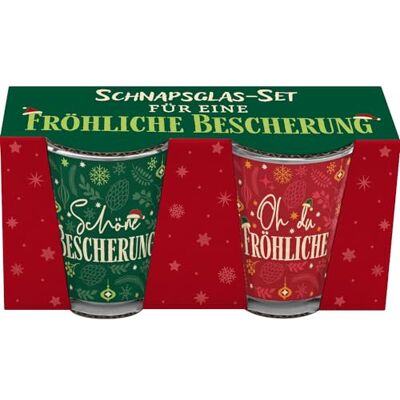 GRUSS & CO Snapsglas-set motiv glad skönhet Presentset bestående av 2 shotglas, 6 cl, varje glas, med färgtryck rolig gåva, herrgåva 51153 GRUSS & CO Snapsglas-set motiv glad skönhet Presentset bestående av 2 shotglas, 6 cl, varje glas, med färgtryck rolig gåva, herrgåva 51153
