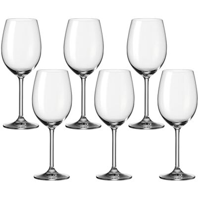 Leonardo HOME Daily, rödvinsglas i basstil, rödvinsglas med handtag och 460 ml kapacitet, 6 delar, glas, 6 stycken (1-pack), 6 Leonardo HOME Daily, rödvinsglas i basstil, rödvinsglas med handtag och 460 ml kapacitet, 6 delar, glas, 6 stycken (1-pack), 6