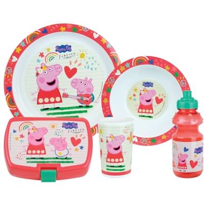 Fun House PEPPA PIG BARNS toalettset med 1 ihålig sits Ø 16 cm, 1 sits Ø 22 cm, 1 glas 220 ml, 1 flaska 350 ml och 1 gouterbox återanvändbart handtag Fun House PEPPA PIG BARNS toalettset med 1 ihålig sits Ø 16 cm, 1 sits Ø 22 cm, 1 glas 220 ml, 1 flaska 350 ml och 1 gouterbox återanvändbart handtag