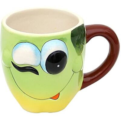 Dekohelden24 Dekohjälden24 keramisk kaffemugg – kopp som äppelstorlek H/Ø: 9 x 12 cm Dekohelden24 Dekohjälden24 keramisk kaffemugg – kopp som äppelstorlek H/Ø: 9 x 12 cm