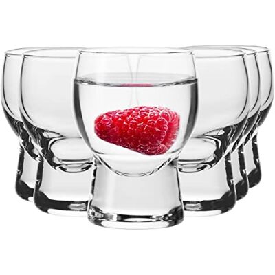Alcohol Cage KEG SHOT fatformade snapsglas 35 ml – 6 stycken set – små shotglas med tung botten – vodkaglas diskmaskinssäker – 61 x 45 mm Alcohol Cage KEG SHOT fatformade snapsglas 35 ml – 6 stycken set – små shotglas med tung botten – vodkaglas diskmaskinssäker – 61 x 45 mm