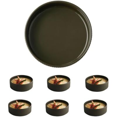 APS 19075 skål THE GRID – porslin mud (brun), Ø 16 cm, 550 ml, stapelbar, set om 6 APS 19075 skål THE GRID – porslin mud (brun), Ø 16 cm, 550 ml, stapelbar, set om 6