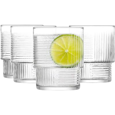 Glasmark KROSNO 1992 glas set dricksglas cocktailglas 4 stycken låga diskmaskinssäkra transparenta 320 ml Glasmark KROSNO 1992 glas set dricksglas cocktailglas 4 stycken låga diskmaskinssäkra transparenta 320 ml