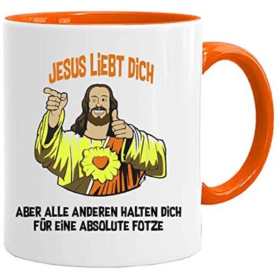 Acen Merchandise Kopp med tryck Jesus älskar dig mugg mugg som rolig gåva Arbetsmugg tryckt på båda sidor kaffekopp rolig arbete kontor chef gåva Acen Merchandise Kopp med tryck Jesus älskar dig mugg mugg som rolig gåva Arbetsmugg tryckt på båda sidor kaffekopp rolig arbete kontor chef gåva