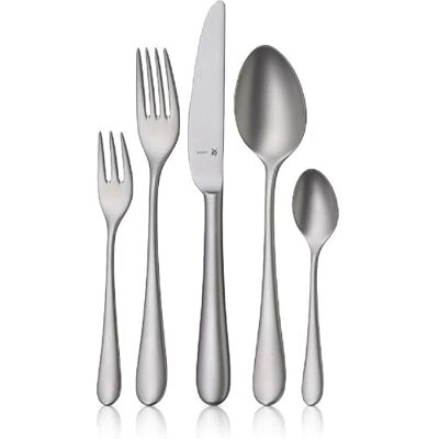 WMF Merit bestick-set, 30-delat set, 6 personer, sandblästrad, ergonomisk, Cromargan protect, diskmaskinssäker, smidda blad, besticklåda 1140916310 WMF Merit bestick-set, 30-delat set, 6 personer, sandblästrad, ergonomisk, Cromargan protect, diskmaskinssäker, smidda blad, besticklåda 1140916310