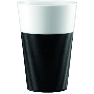 Bodum Bistro 11583-01 Bistro 2-delad mugg med silikonhylsa 0,6 L – svart/vit Bodum Bistro 11583-01 Bistro 2-delad mugg med silikonhylsa 0,6 L – svart/vit