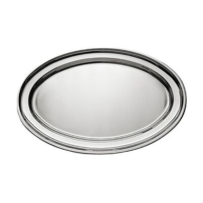 Supreminox rund kantad oval bricka, rostfritt stål, silver, 35 cm Supreminox rund kantad oval bricka, rostfritt stål, silver, 35 cm