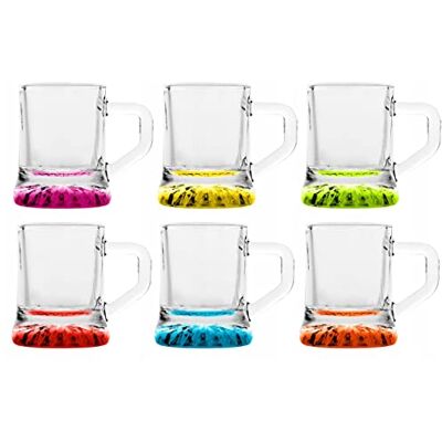 Alcohol Cage Alkoholbur färg KRUG shotmuggar set – små shotglas 30 ml – med tung bas – diskmaskinssäker – 5 x 3,6 cm – Vodka glas shotglas rolig uppsättning av 6 Alcohol Cage Alkoholbur färg KRUG shotmuggar set – små shotglas 30 ml – med tung bas – diskmaskinssäker – 5 x 3,6 cm – Vodka glas shotglas rolig uppsättning av 6