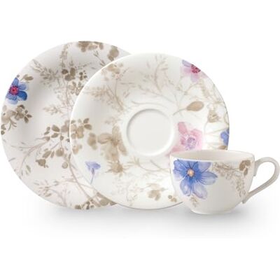 Villeroy & Boch Mariefleur Gris Basic, kaffe-set, 18 delar, för upp till 6 personer, Premium Porslin, vit/färgad Villeroy & Boch Mariefleur Gris Basic, kaffe-set, 18 delar, för upp till 6 personer, Premium Porslin, vit/färgad