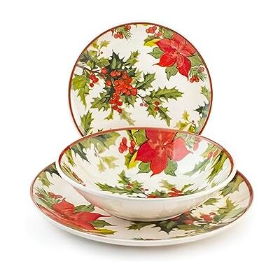 H&H Holly Jolly 18-delad julbordsservering H&H Holly Jolly 18-delad julbordsservering