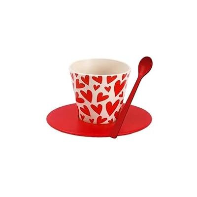 IDRINK ® RPET FOLLOW DIN HEART mugg, fat och sked set IDRINK ® RPET FOLLOW DIN HEART mugg, fat och sked set