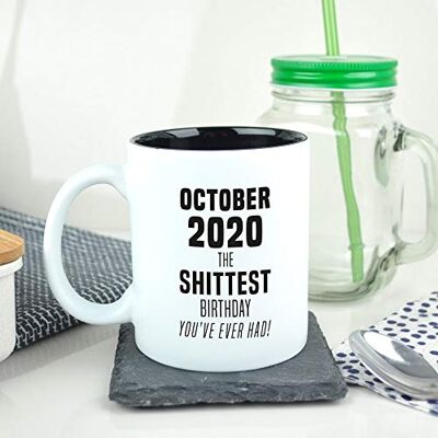 eBuyGB Kaffemugg rolig låsning i karantän present oktober 2020 The Shittest Birthday You've Ever Had vit svart avslöjande, keramik eBuyGB Kaffemugg rolig låsning i karantän present oktober 2020 The Shittest Birthday You've Ever Had vit svart avslöjande, keramik
