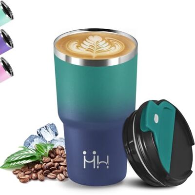 Mujigaga Termisk mugg, 20 oz kaffe termos, BPA-fri, håller sig varm i 6 timmar/kall 8 timmar, termosflaska, läckagefri, termosflaska, 18/8 rostfritt stål, för kontor, café, hem, skola Mujigaga Termisk mugg, 20 oz kaffe termos, BPA-fri, håller sig varm i 6 timmar/kall 8 timmar, termosflaska, läckagefri, termosflaska, 18/8 rostfritt stål, för kontor, café, hem, skola