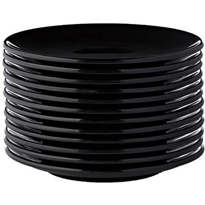 García de Pou 12 Stycken - Melaminservis - Svart - Ø 15,3cm García de Pou 12 Stycken - Melaminservis - Svart - Ø 15,3cm