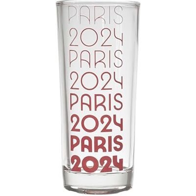 PARIS 2024 , Set med 3 Tubo-glas, låda, 20 cl M12, officiell licensierad produkt, modern design, perfekt för cocktail, perfekt för hem, diskmaskinssäker PARIS 2024 , Set med 3 Tubo-glas, låda, 20 cl M12, officiell licensierad produkt, modern design, perfekt för cocktail, perfekt för hem, diskmaskinssäker