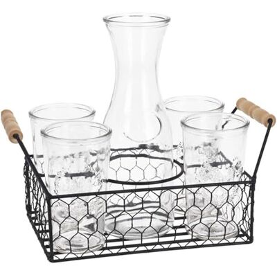 WELL HOME - Glasset - 4 glas, 1L kannu WELL HOME - Glasset - 4 glas, 1L kannu