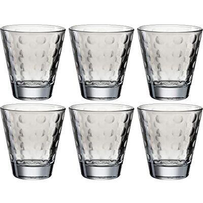 Leonardo HOME 025893 dricksglas OPTIC 6-pack 215 ml grå, glas Leonardo HOME 025893 dricksglas OPTIC 6-pack 215 ml grå, glas