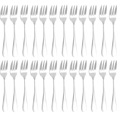 ASelected 24 stycken gafflar 14,5 cm kakgafflar dessertgafflar rostfritt stål gafflar diskmaskinssäkra fruktgafflar för hem restaurang festspel utomhus ASelected 24 stycken gafflar 14,5 cm kakgafflar dessertgafflar rostfritt stål gafflar diskmaskinssäkra fruktgafflar för hem restaurang festspel utomhus