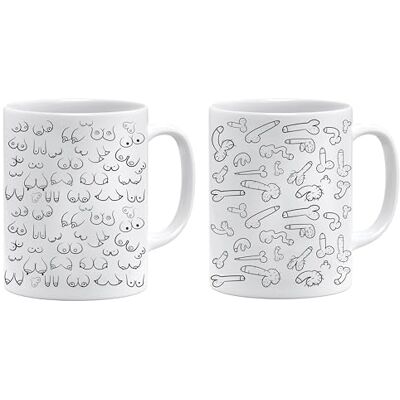 Jungle Mug Rolig mugg boobs och roliga presenter till män Rolig mugg för kontor perverse kopp med slogan penismugg kaffekopp bröst (borste & penisse vit) Jungle Mug Rolig mugg boobs och roliga presenter till män Rolig mugg för kontor perverse kopp med slogan penismugg kaffekopp bröst (borste & penisse vit)