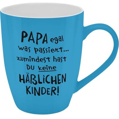 GRUSS & CO Mugg med motiv pappa oavsett kopp med ordspråk, nytt benporslin, 35 cl, med presentbaderole rolig present, födelsedag 74206 GRUSS & CO Mugg med motiv pappa oavsett kopp med ordspråk, nytt benporslin, 35 cl, med presentbaderole rolig present, födelsedag 74206