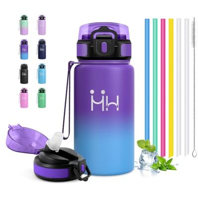 JAPORIA Botella Térmica 500 ml, återanvändbar termisk flaska med sugrör, vattenflaskor med dubbelvägg, perfekt för skola, vuxna, gym, kontor JAPORIA Botella Térmica 500 ml, återanvändbar termisk flaska med sugrör, vattenflaskor med dubbelvägg, perfekt för skola, vuxna, gym, kontor