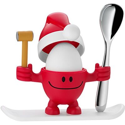 WMF X-Mas McEgg äggkopp med sked, äggkopp i plast, jul, Cromargan polerat rostfritt stål, diskmaskinssäker, röd WMF X-Mas McEgg äggkopp med sked, äggkopp i plast, jul, Cromargan polerat rostfritt stål, diskmaskinssäker, röd