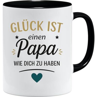 Jungle Mug Kopp pappa Verterday med slogan Lycka är en pappa som du har kaffemugg som fars dag gåva födelsedag presentidé fars dag Jungle Mug Kopp pappa Verterday med slogan Lycka är en pappa som du har kaffemugg som fars dag gåva födelsedag presentidé fars dag