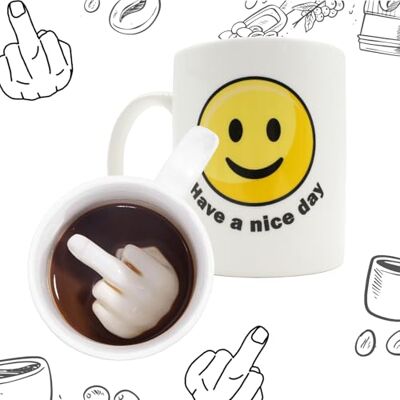 Mad Monkey Mugg med mellanfinger rolig present till kollegor och vänner dolt meddelande perfekt start på dagen Mad Monkey Mugg med mellanfinger rolig present till kollegor och vänner dolt meddelande perfekt start på dagen