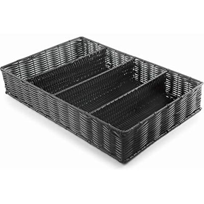 LACOR 63491 Bestick Rattan Polypropylen GN 1/1, 100% Gratis BPA, Förstärkt kromställ, Diskmaskin, 53 x 32,5 x 9 cm, Svart LACOR 63491 Bestick Rattan Polypropylen GN 1/1, 100% Gratis BPA, Förstärkt kromställ, Diskmaskin, 53 x 32,5 x 9 cm, Svart
