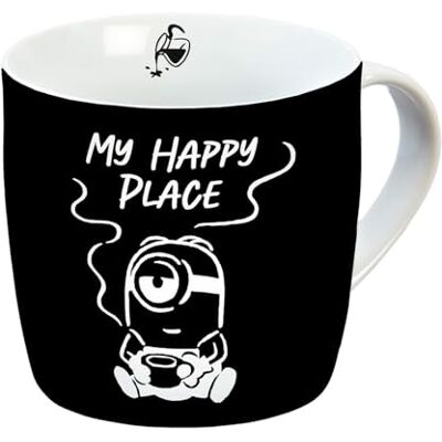 Gedalabels Kopp Minions Bellocoffee Happy Place 330 ml porslin Gedalabels Kopp Minions Bellocoffee Happy Place 330 ml porslin
