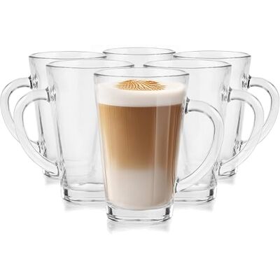Glasmark KROSNO 1992 Glasmark KROSNO Kaffeglas, 1992 set med 6, handtag, 300 ml, diskmaskinssäker, kaffe, te, latte Glasmark KROSNO 1992 Glasmark KROSNO Kaffeglas, 1992 set med 6, handtag, 300 ml, diskmaskinssäker, kaffe, te, latte