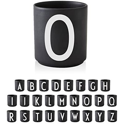 Design Letters Personal Porcelain Cup A-Z (BLACK) B Design Letters Personal Porcelain Cup A-Z (BLACK) B